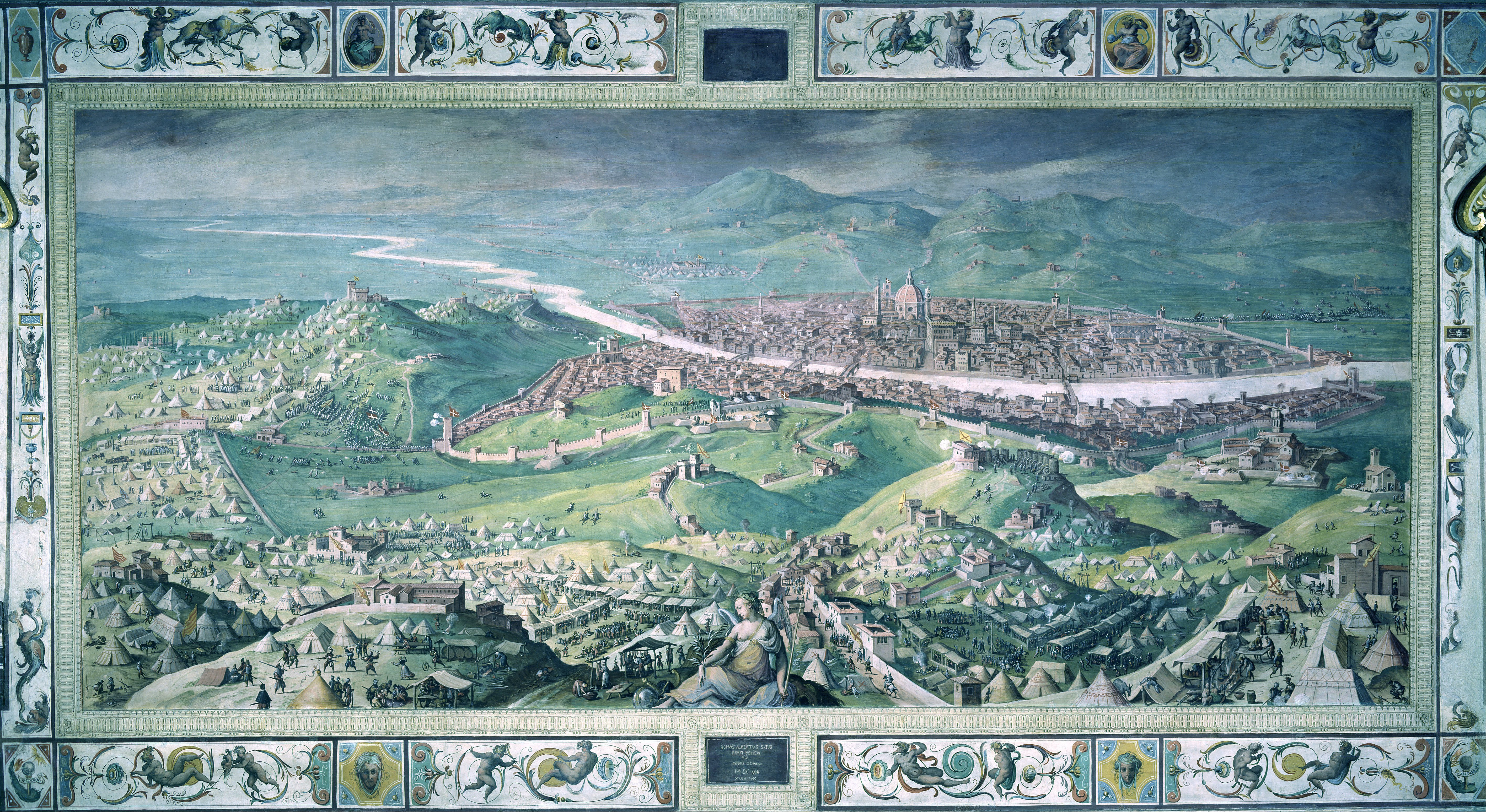 Giovanni Stradano, Assedio di Firenze, Palazzo Vecchio