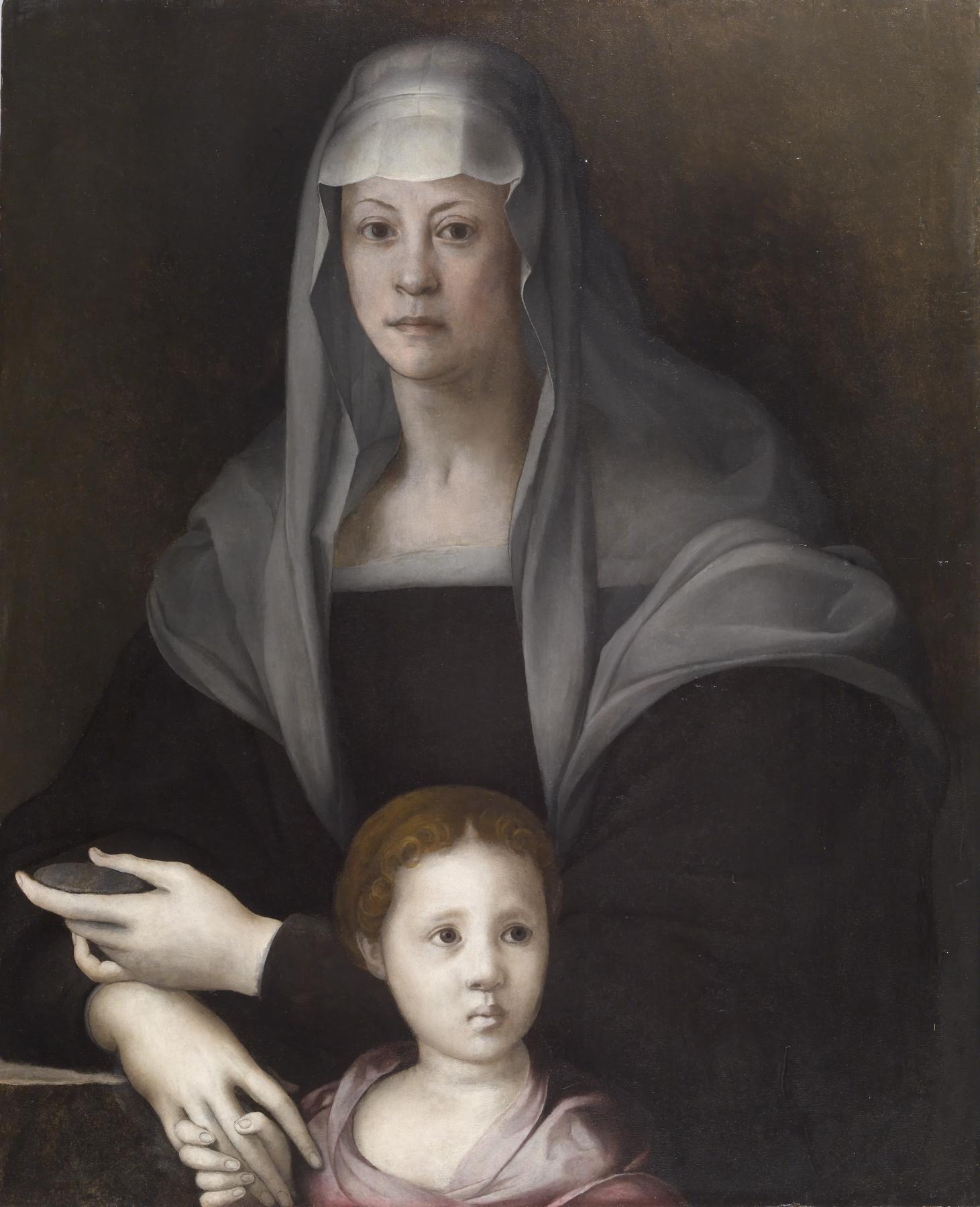 Pontormo_-_Portrait_of_Maria_Salviati_de’_Medici_with_Giulia_de’_Medici_-_Walters_37596