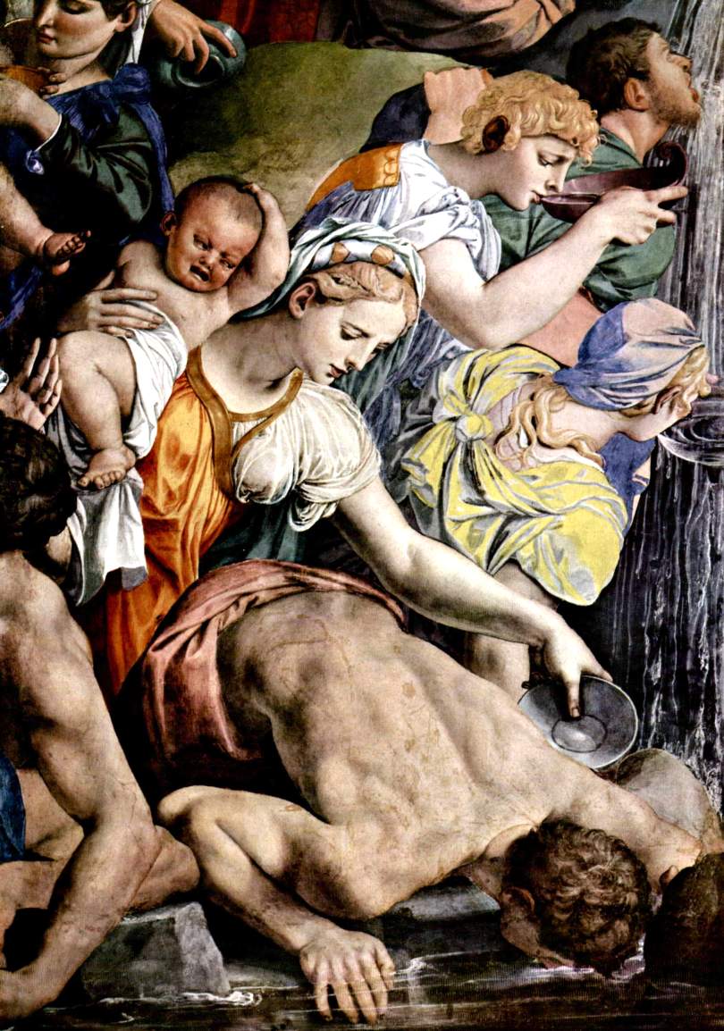 Bronzino. Capilla de Eleonora. El milagro de la serpiente. Detalle
